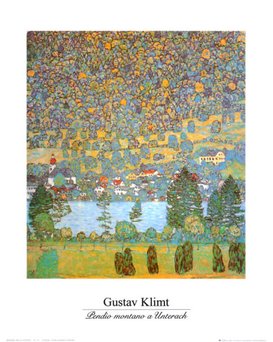 Mountain Slope at Unterach - Gustav Klimt Paintings